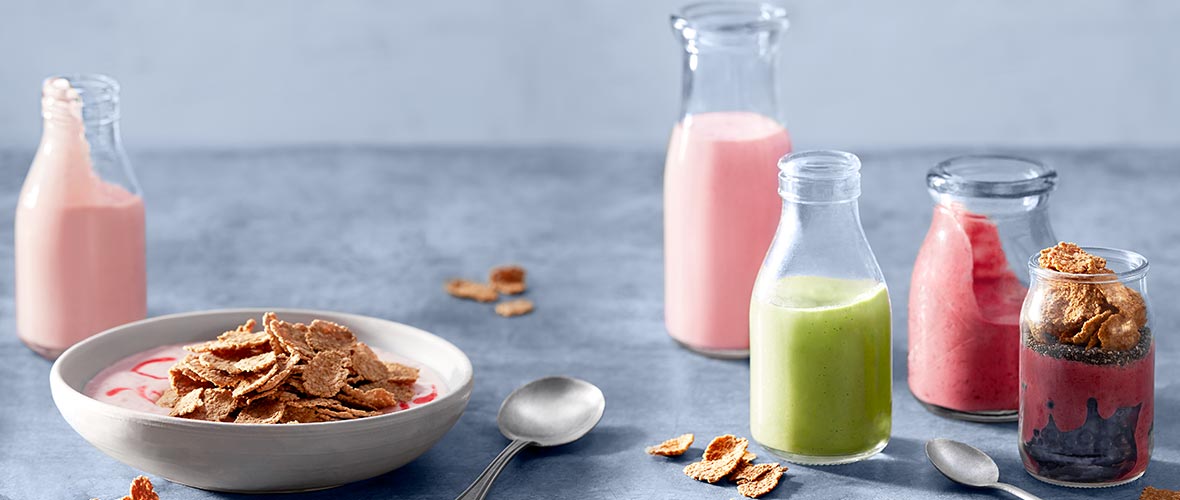 Fruktsmoothies i tre farger