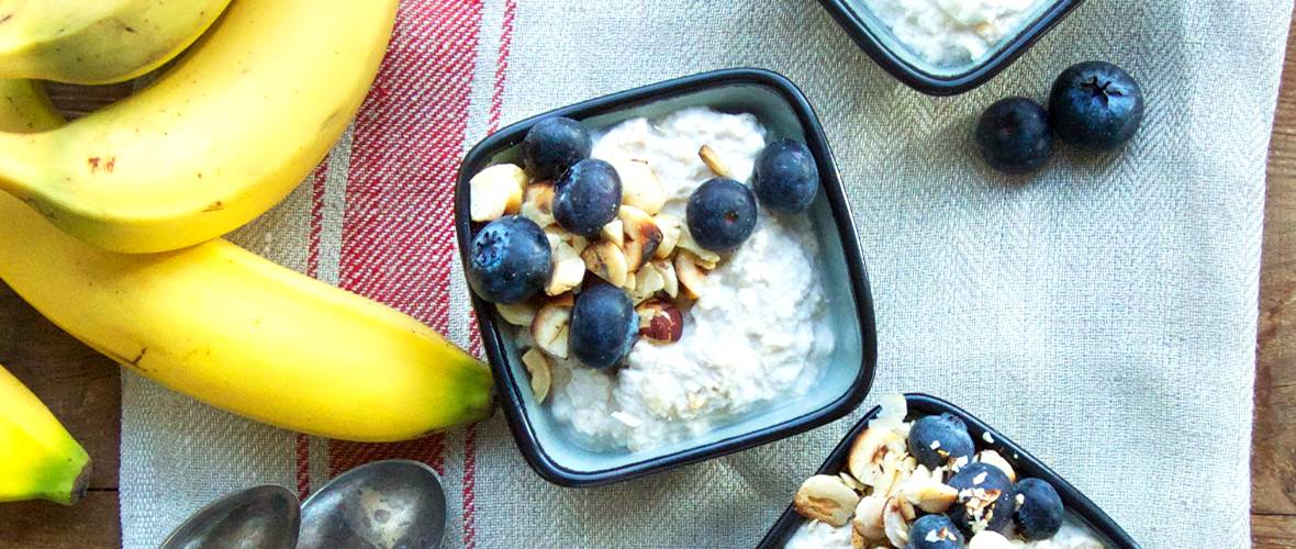 Overnight Oats med banan og vanilje